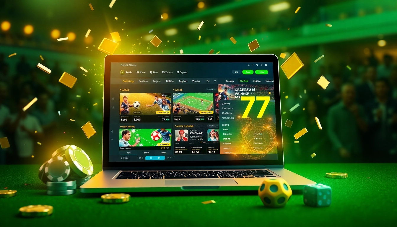 Engage with the exciting world of kubet 77 sports betting through a vibrant online casino interface.