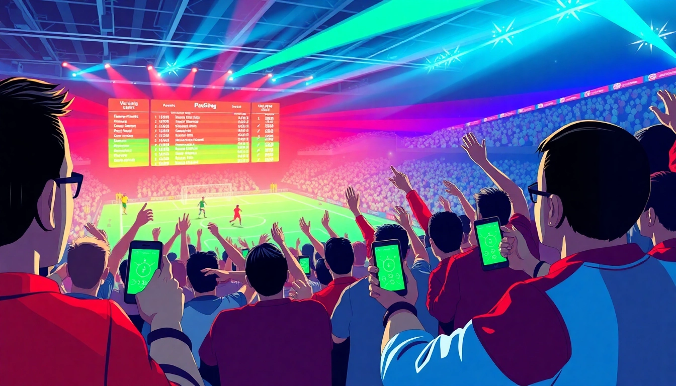 Excited fans at a sports betting event showcasing https://789bettt.top/ with vibrant energy.