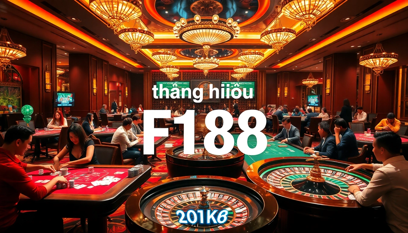 Exciting gaming table scene showcasing thương hiệu F168 with players enjoying poker and roulette.