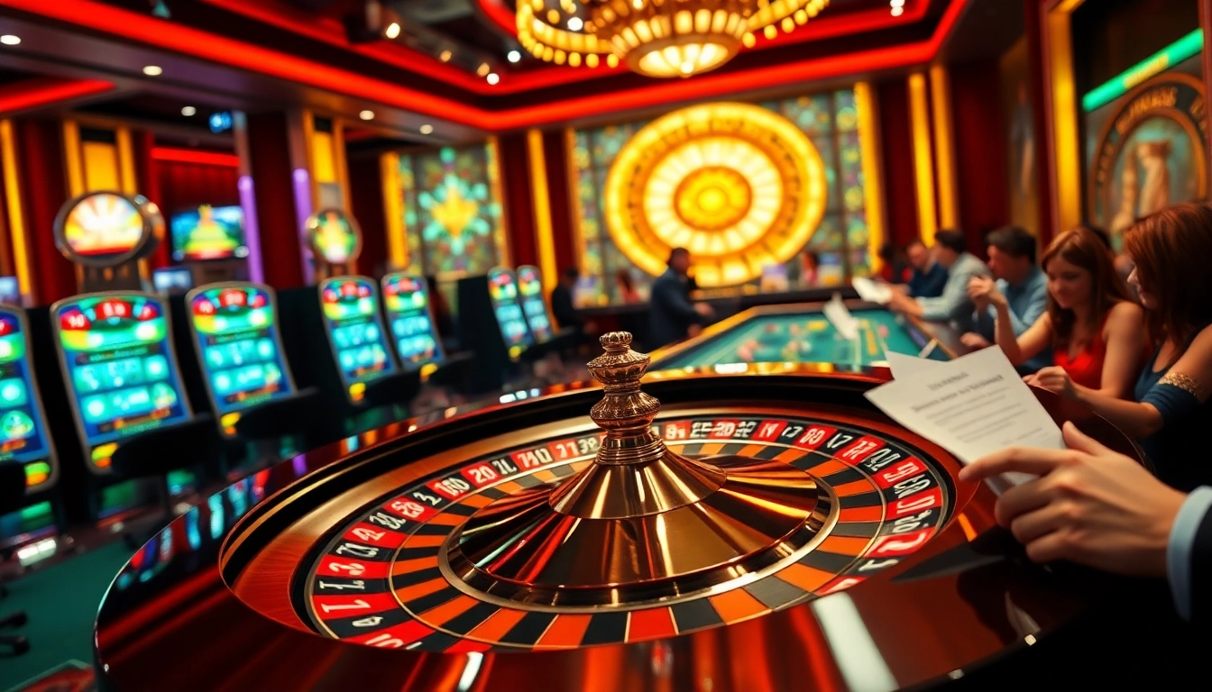 Experience the thrill of winning slots at hgo909 with vibrant casino tables and eager players.