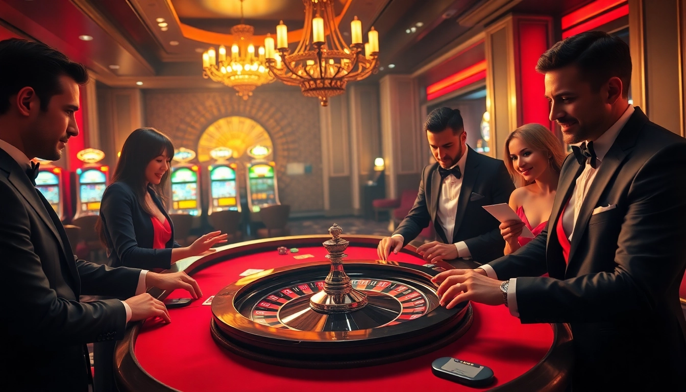 Explore gamblers at bet88vn.locker enjoying a vibrant casino atmosphere with roulette and poker action.